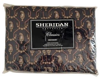 Vintage Sheridan Chesterfield Bedskirt: California King, 72" x 84", NOS