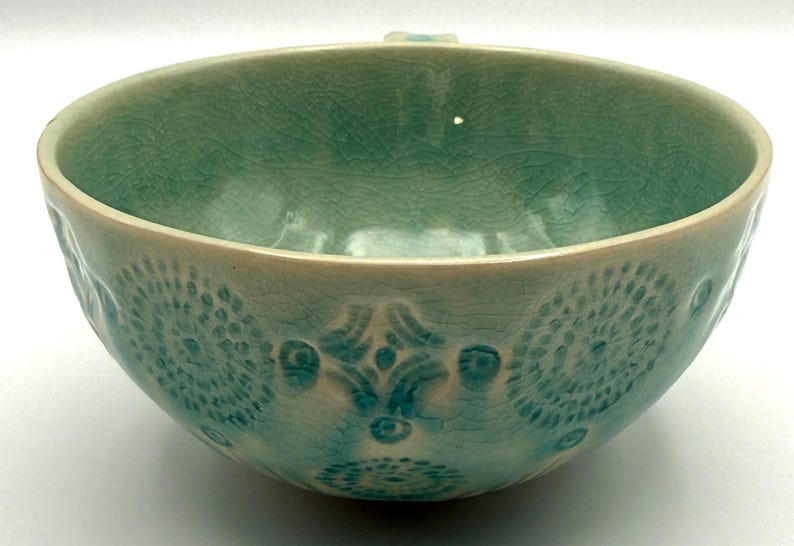 Anthropologie Old Havana Mint Mug | 10 fl oz | Coffee | Tea | Crackle Glaze | Portugal | HTF image 4