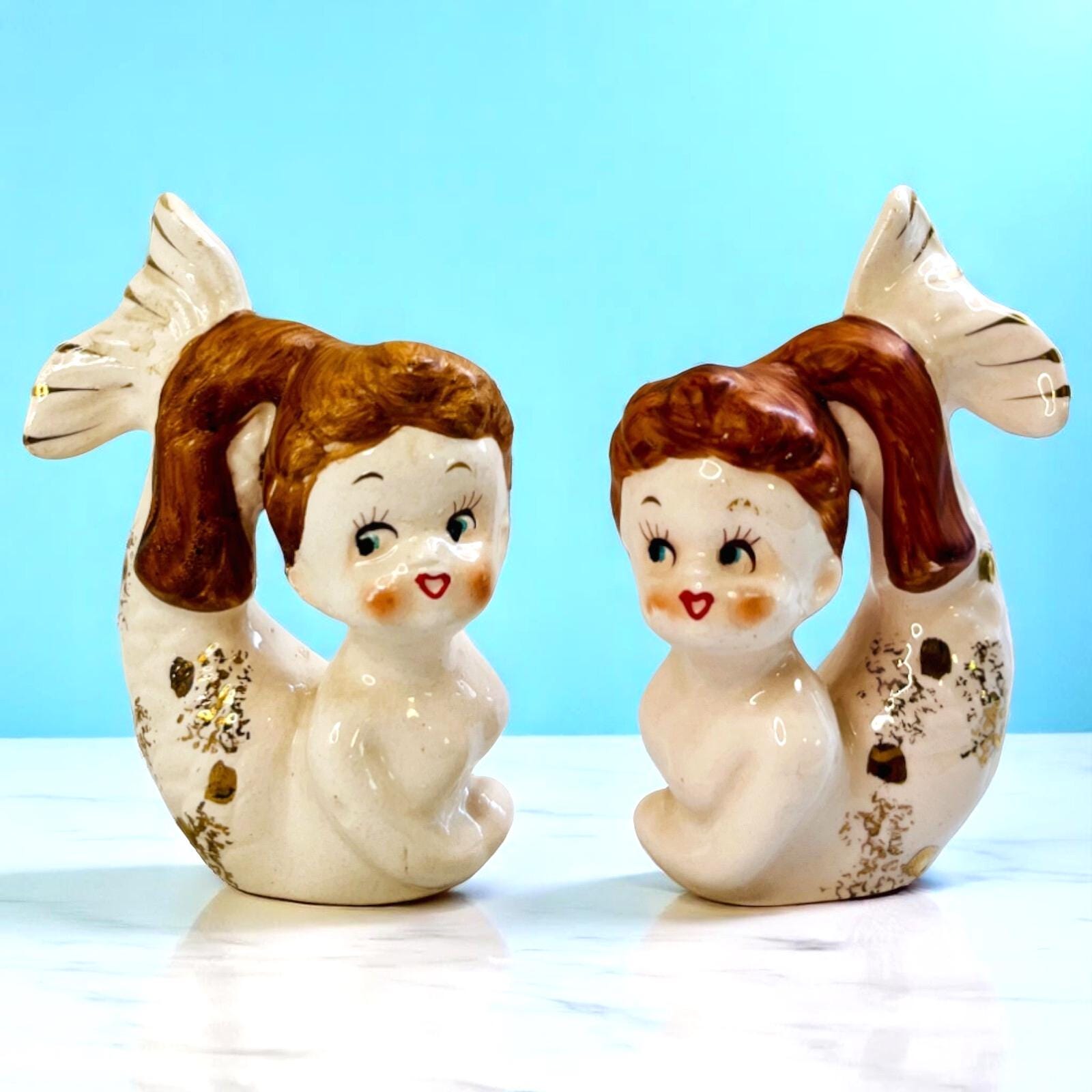 【ヴィンテージ】RelcoJapan Salt & Pepper Shakers Blue ハンドメイド・手芸 【ヴィンテージ】RelcoJapan Salt & Pepper