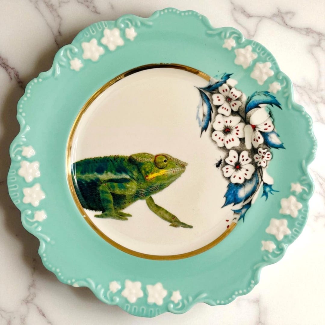 ANTHROPOLOGY Lou Rota デザートプレートカメレオン お皿 アンソロ