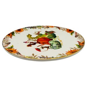 Anthropologie x Inslee Fariss Autumn's Bounty Side Plate | Mushroom | Harvest | Gourd | 8" | READ image 4
