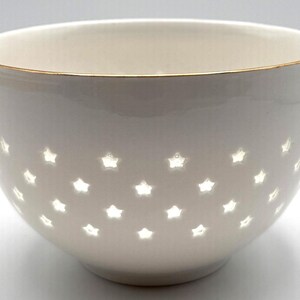 Tazón de cereal Estrella de Anthropologie / Estrellas glaseadas / Celestial / 18 oz / Pasta imagen 4