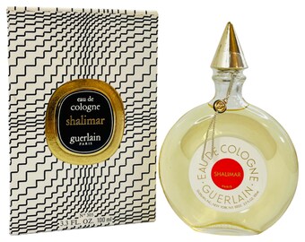 Eau de Cologne Shalimar vintage 100 ml par Guerlain Paris dans son coffret d'origine | Scellé