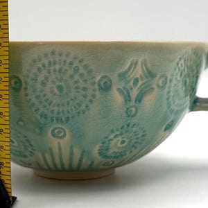Anthropologie Old Havana Mint Mug | 10 fl oz | Coffee | Tea | Crackle Glaze | Portugal | HTF image 8