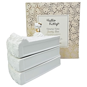 Boîte à bijoux gâteau Hello Kitty | Pottery Barn Teen | Support en céramique à plusieurs niveaux | Rangement | FASS
