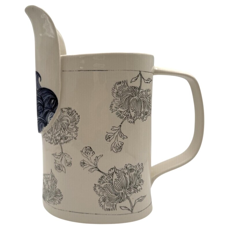 Brocca Pacifica Anthropologie x Linda Fahey / Stormy Seas / Mishima / Floral / Waves / 12" H immagine 4