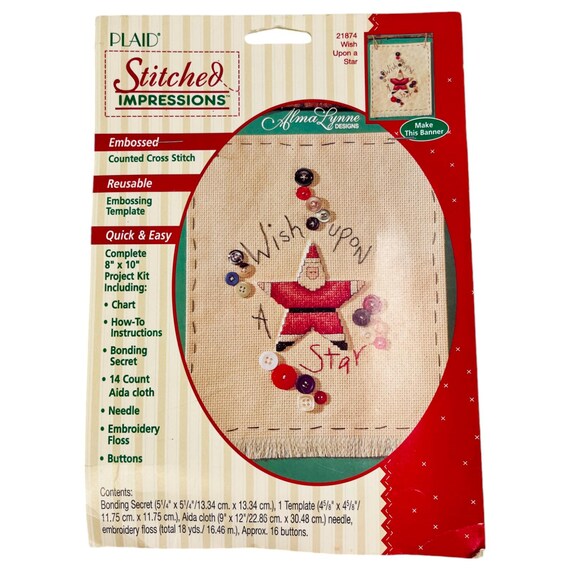Lot of 2 Vintage 1995 Christmas Counted Cross Stitch Kits Lot of 2 Vintage 1995 Christmas Counted Cross Stitch Kits