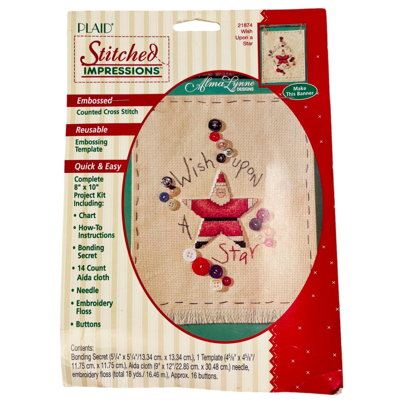 Lot of 2 Vintage 1995 Christmas Counted Cross Stitch Kits
