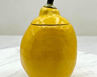 Słoik na ciasteczka cytrynowe w kształcie figurki z pokrywką | Owoce | Łodyga | Fantazja | Domek | 12" wys. | CZYTAJ