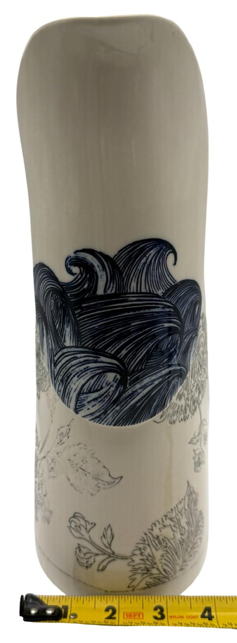 Brocca Pacifica Anthropologie x Linda Fahey / Stormy Seas / Mishima / Floral / Waves / 12" H immagine 10