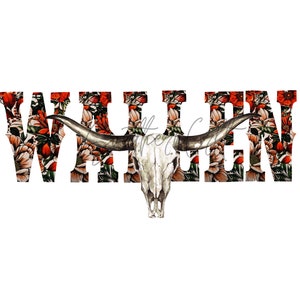 Vintage Wallen Bull Skull PNG | Wallen png | Country Music png | Western png | Sublimation png | Tumbler png | Wallen Western png |