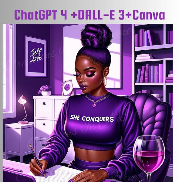 ChatGPT 4 and DALL-E3 Ai Art Prompt Guide | Colorful Office Women|  | Create Unlimited Prompts