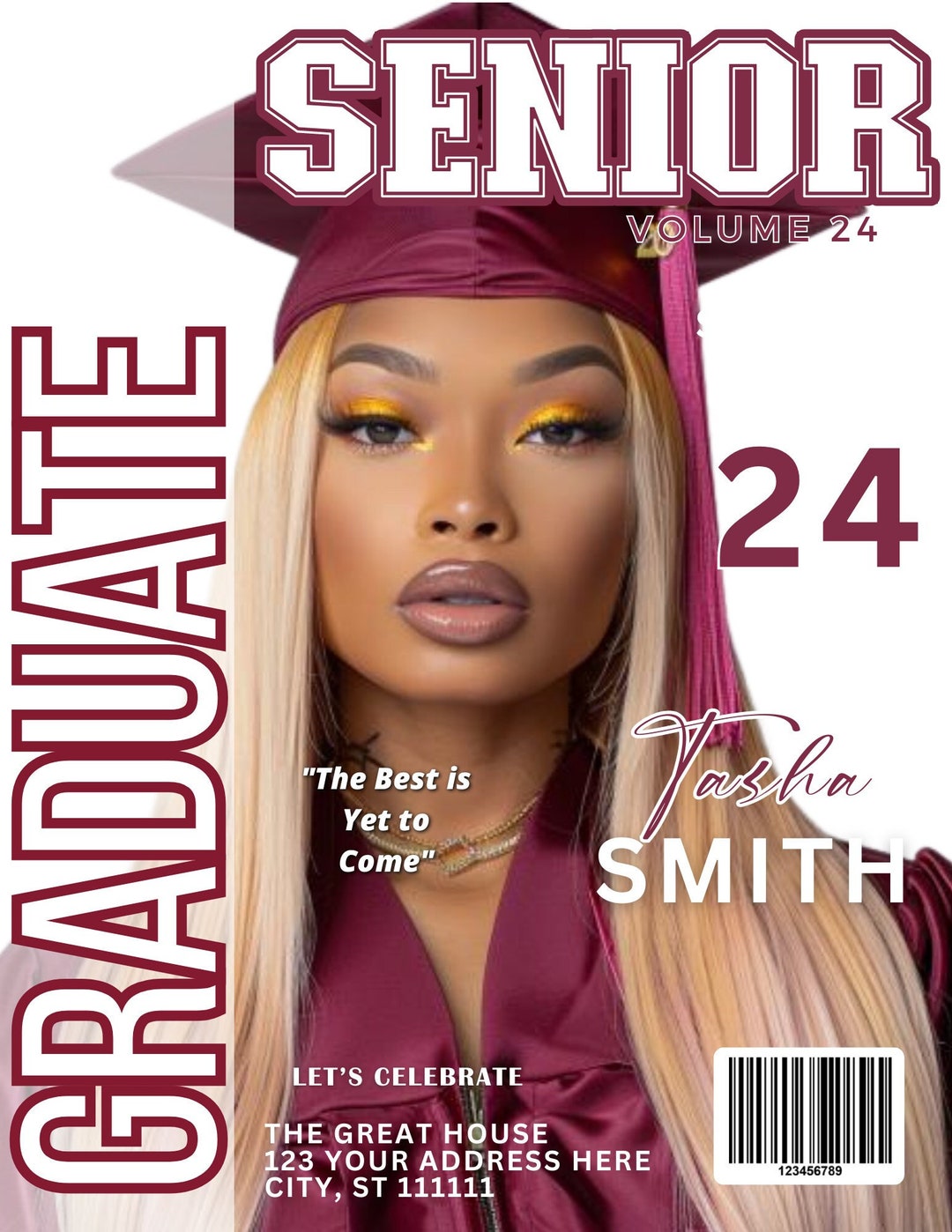 Customizable 2024 Graduation Announcement Digital Download Perfect for