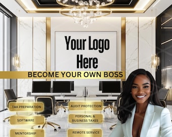 Custom Office Template with Logo & Website Info (PNG)