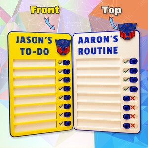 Sliding Routine Chart, To-do List, Daily Checklist, Personalized ...
