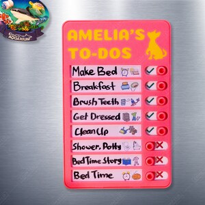 Personalized To-do List, Sliding Routine Chart, Chore Chart, Daily ...