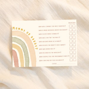 Sunshine Baby Shower Mommy or Daddy Game, Little Ray of Sunshine Baby Shower Game, Gender Neutral Baby Shower, Boho Sunshine Shower Games