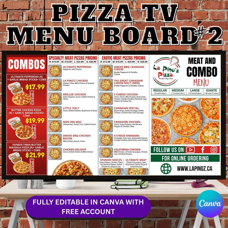 Pizza Restaurant TV Menu Board Template Modern Digital Display canva pizza-restaurant-tv-menu-board-template-modern-digital-display-canva