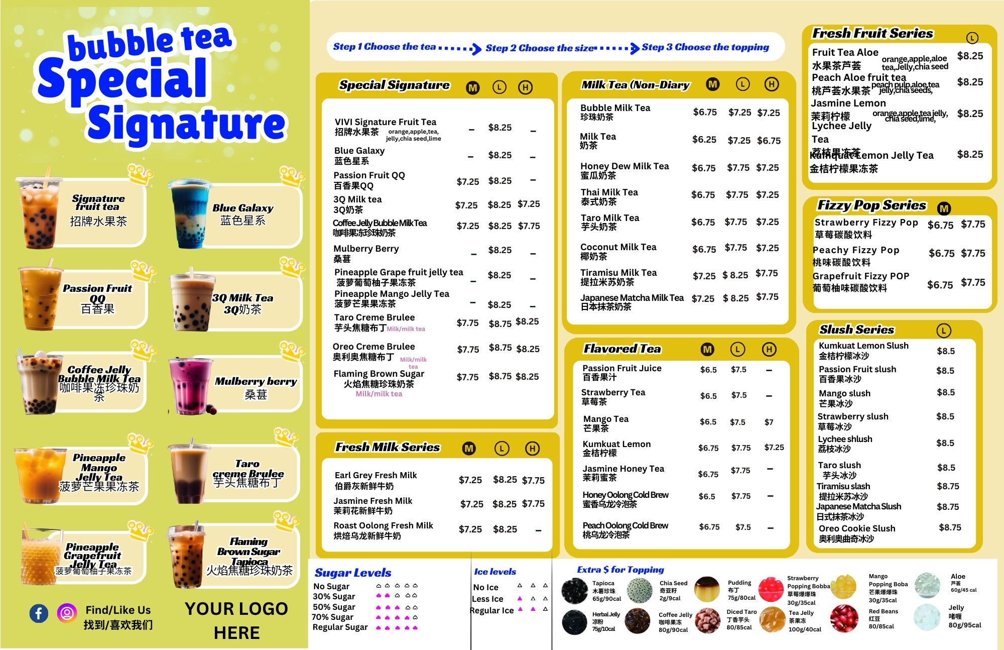 Bubble Tea Digital Menu Board Editable TV Display printable Etsy bubble-tea-digital-menu-board-editable-tv-display-printable-etsy