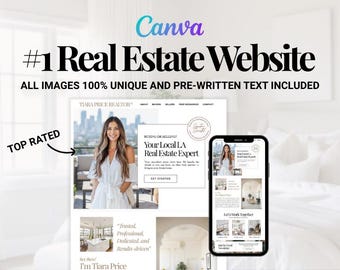 Real Estate Agent Website Template | Lead Magnet | Fully Editable | No Hosting Required