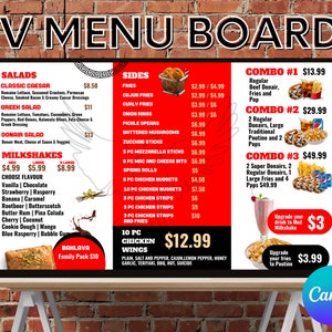 10 IN 1 PACK TV Menu Board - Digital Menu Board - Burger Menu Board ...