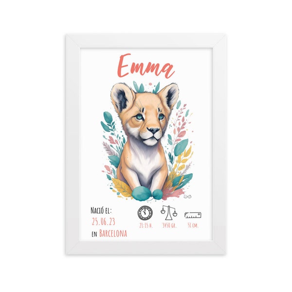 Lion Birth Chart Poster - Etsy