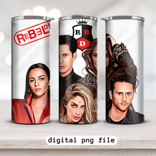 Soy Rebelde digital png file / 20oz straight tumbler sublimation file