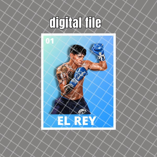 Listeria Ryan Garcia logo digital png file /El Rey sublimation file / Boxing t-shirt portrait png design / DTF transfer file
