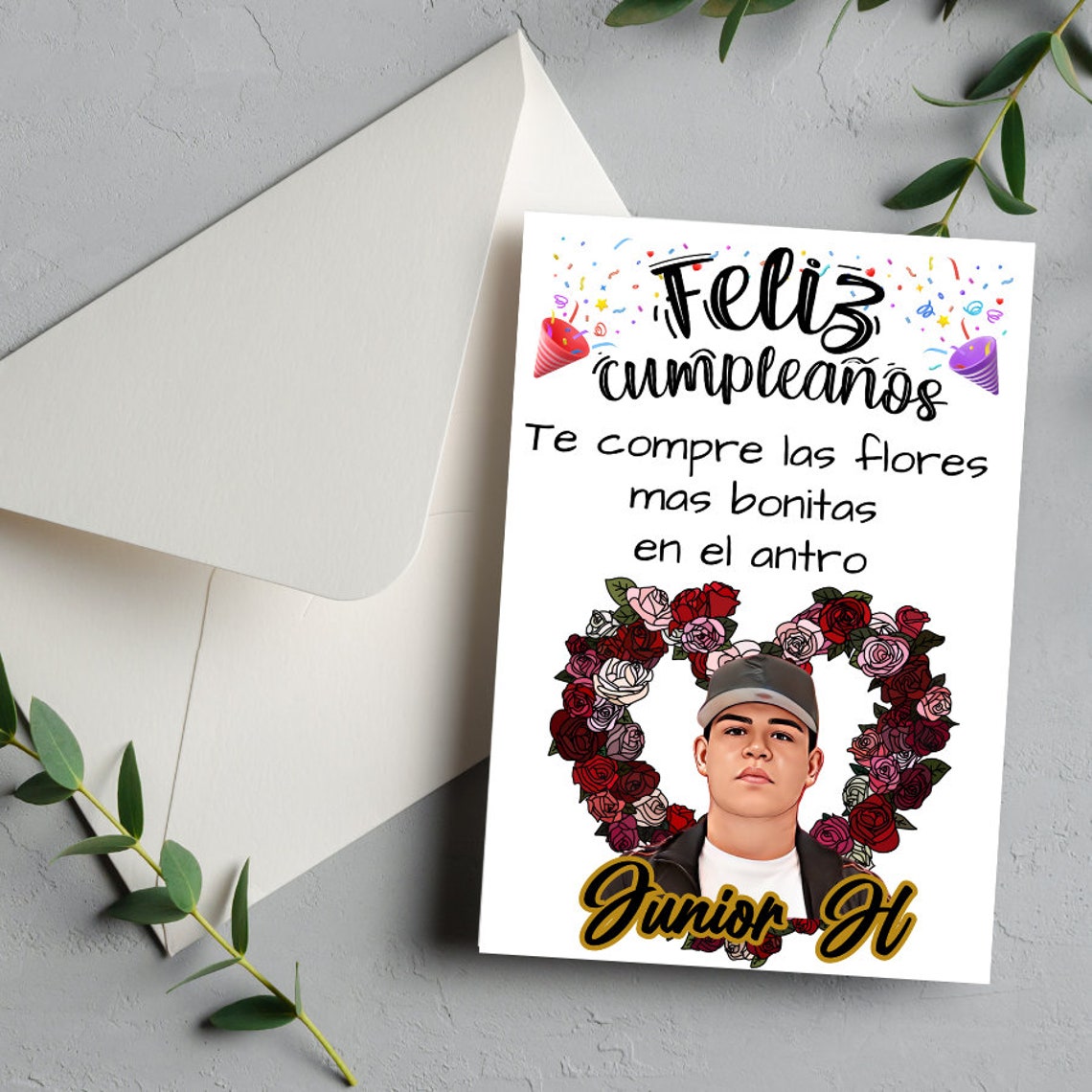 Junior H Printable Birthday Card / Junior H Png Card Design / Sad Boyz