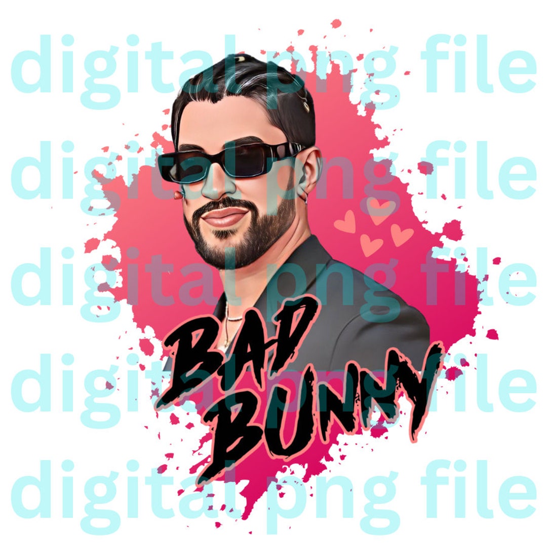 Bad Bunny Digital Png File / Bad Bunny Cartoon Sublimation Etsy