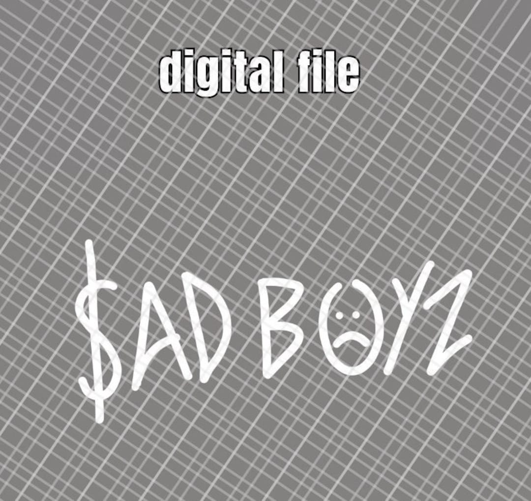 Junior H Digital Png File / Sad Boyz for Life White Logo Sublimation File / Tshirt Png Design