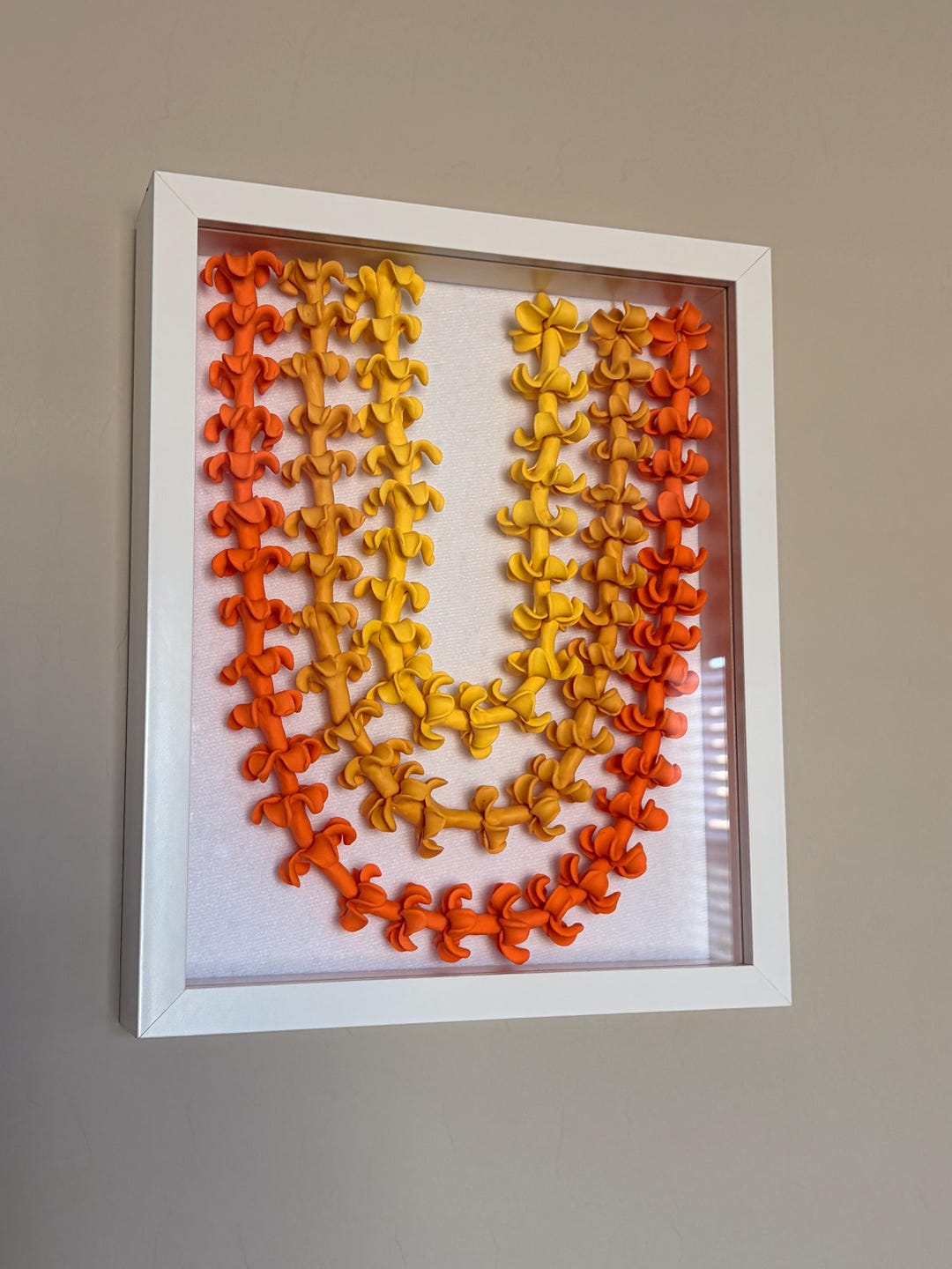 Puakenikeni Lei Shadow Box- White 8”x10” - Etsy