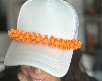 Trucker Hat Lei, Floral Cap Accessory