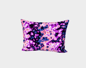 Psychedelic Funky Marbled Abstract Digital GenderFluid Pride Flag Pillow Sham, Standard or King Size, Cotton Sateen or Silk Twill