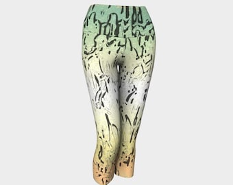 Groovy Funky Eclectic Quirky Grunge Punk Digital Abstract Genderflor Pride Flag Polyester Yoga Capris