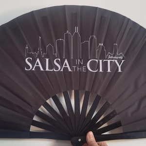 Salsa in the City Fan | Indianapolis | Dance Fan | Large Hand Fan