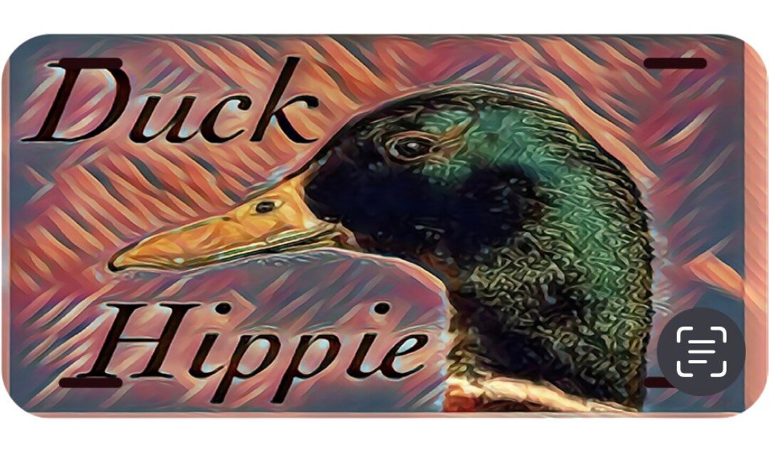 Duck License Plate, Duck Hippie Car Tags Mallard Duck License Plates, Duck Tag Waterfowl License