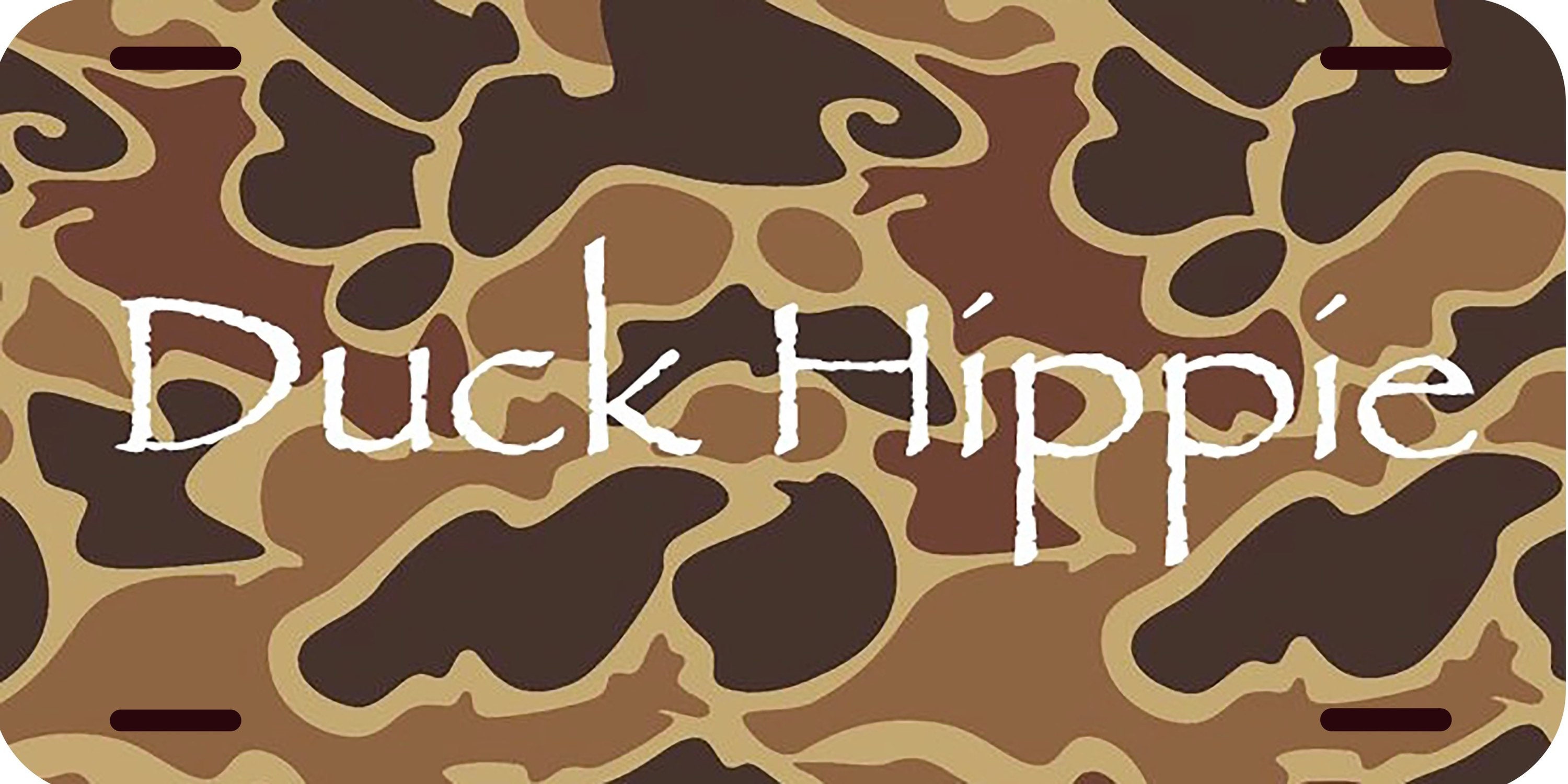 Old School Camo Plate, Waterfowl Car Tags,camo License Plates, Duck Hippie License Plate