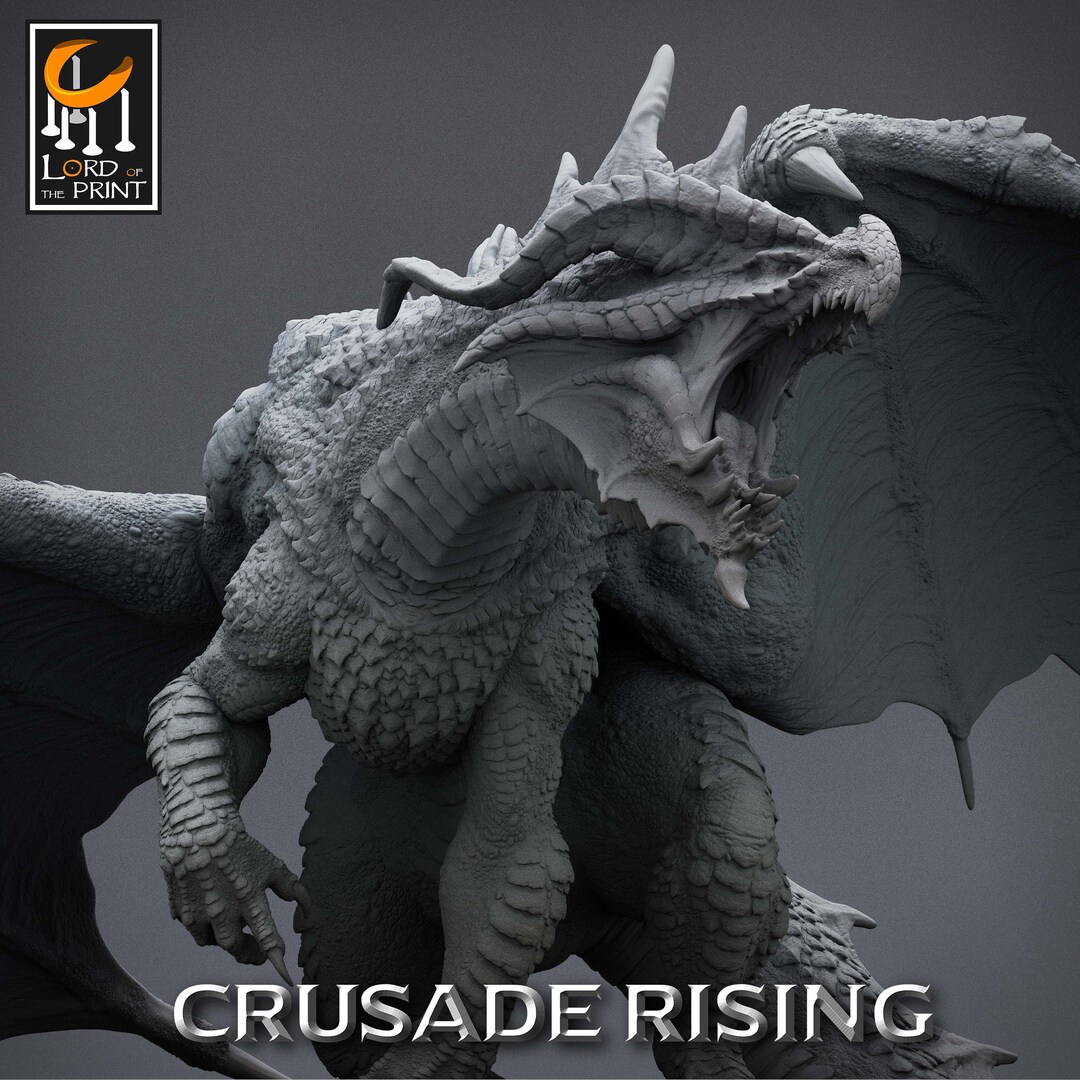 Ancient Red Chromatic Dragon by Lord of the Print Crusade Rising ...