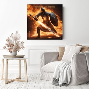 Canvas, Poster, Motivational items, Decor, Bible quotes, Office, Home decorations, Inspirational item, Church decoration, Christian art, God
