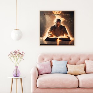 Canvas, Poster, Motivational items, Decor, Bible quotes, Office, Home decorations, Inspirational item, Church decoration, Christian art, God
