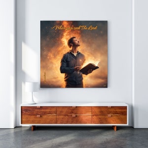 Canvas, Poster, Motivational items, Decor, Bible quotes, Office, Home decorations, Inspirational item, Church decoration, Christian art, God