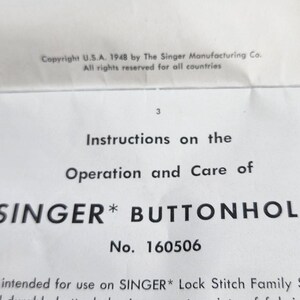 Vintage Singer Sewing Machine Buttonholer With Case - Etsy