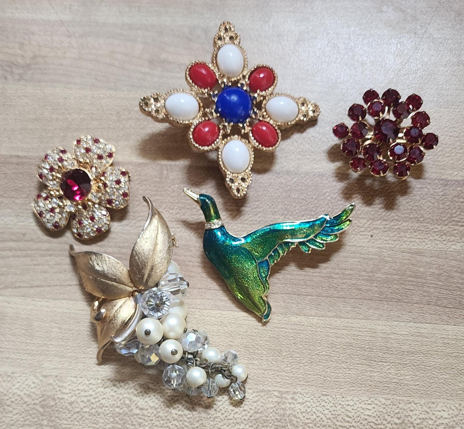 ヴィンテージブローチ5個セット - Etsy 日本