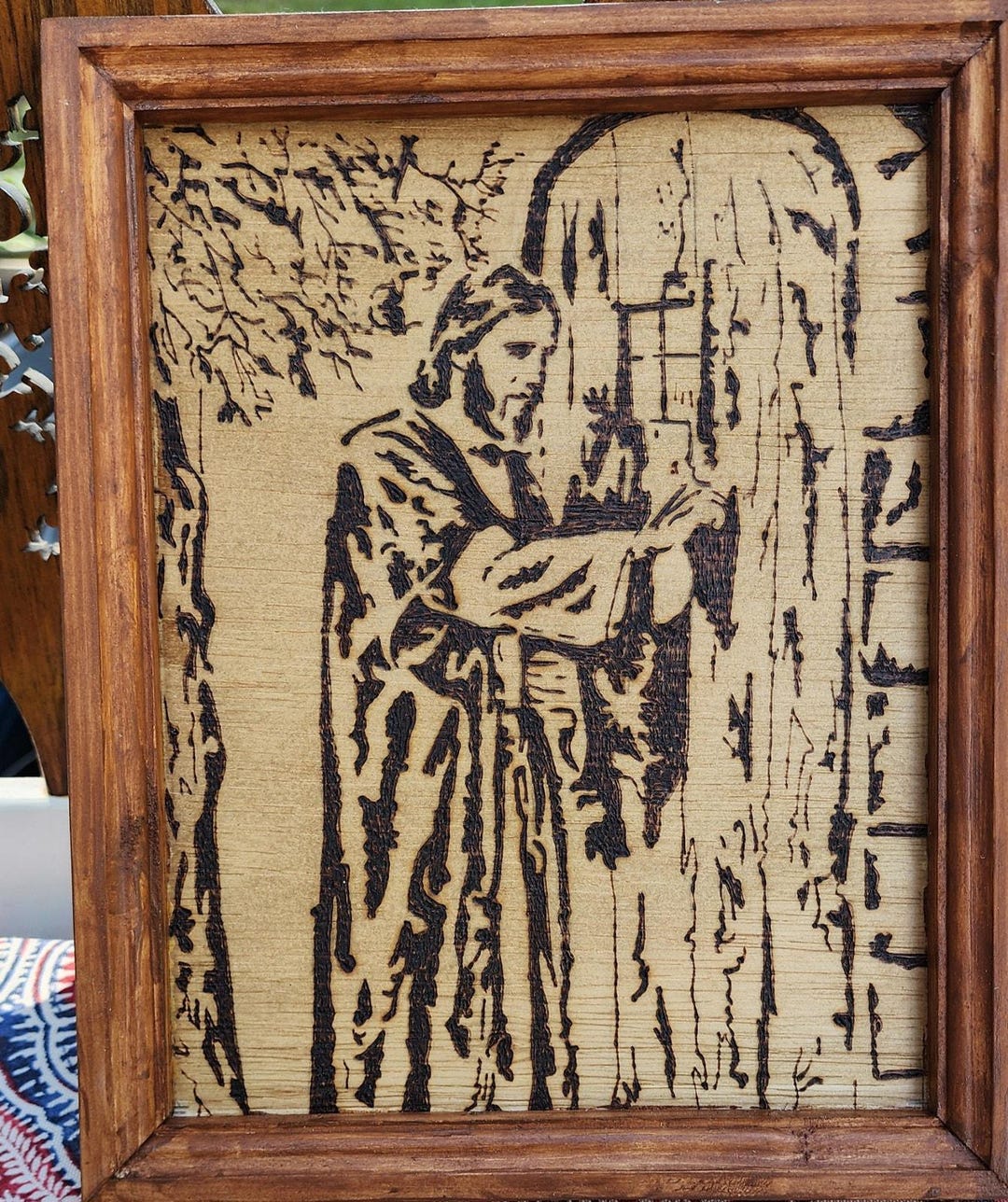I Stand at the Door and Knock Pyrography Art - Etsy