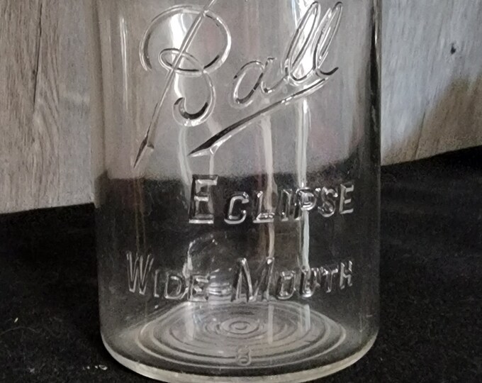 Ball Eclipse Wide Mouth Jar Antique Glass Etsy