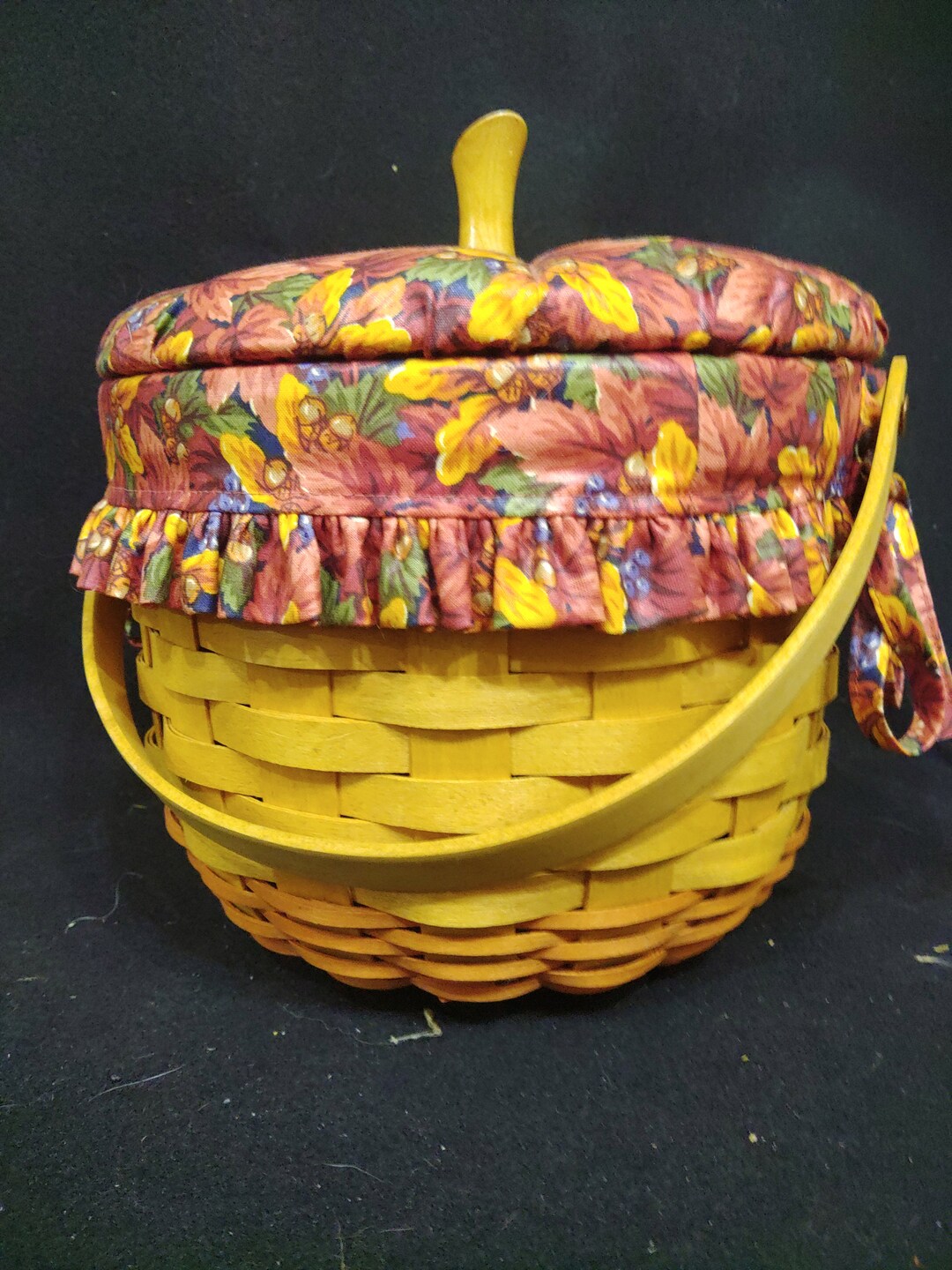Longaberger 1995 Hostess Large Pumpkin Basket W Liner & Lid Etsy