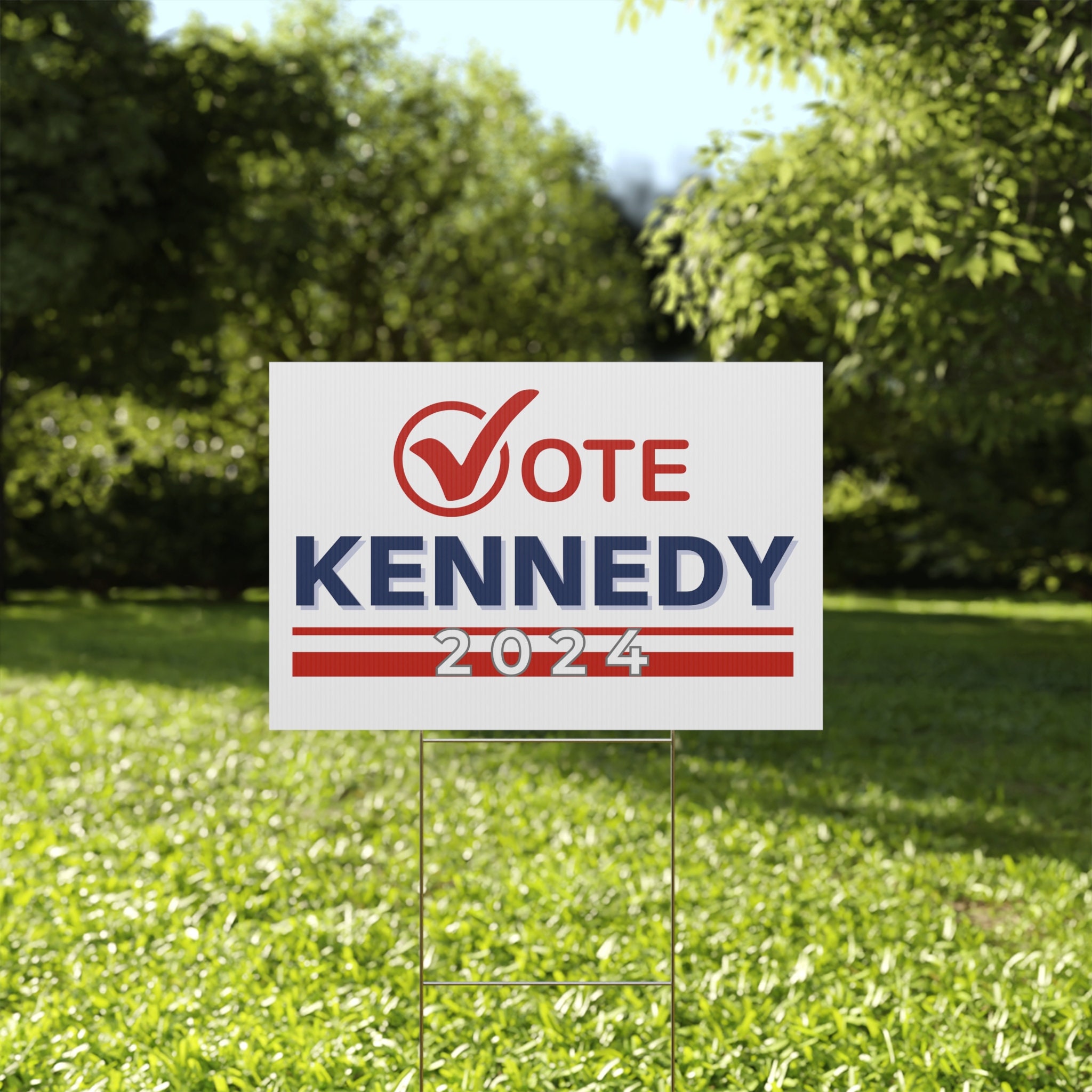 Kennedy 2024 Yard Sign RFK Jr. Lawn Sign Robert F. Kennedy Etsy México
