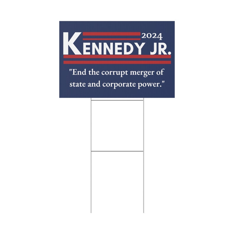 Kennedy 2024 Yard Sign 18x12 RFK Jr. Lawn Sign Etsy