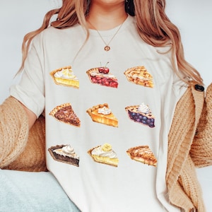 Pie Slice Thanksgiving Shirt, Pie Lover T-Shirt, Here for the Pie, Baking Shirt, Friendsgiving Tee, Foodie Gifts, Pumpkin Pie